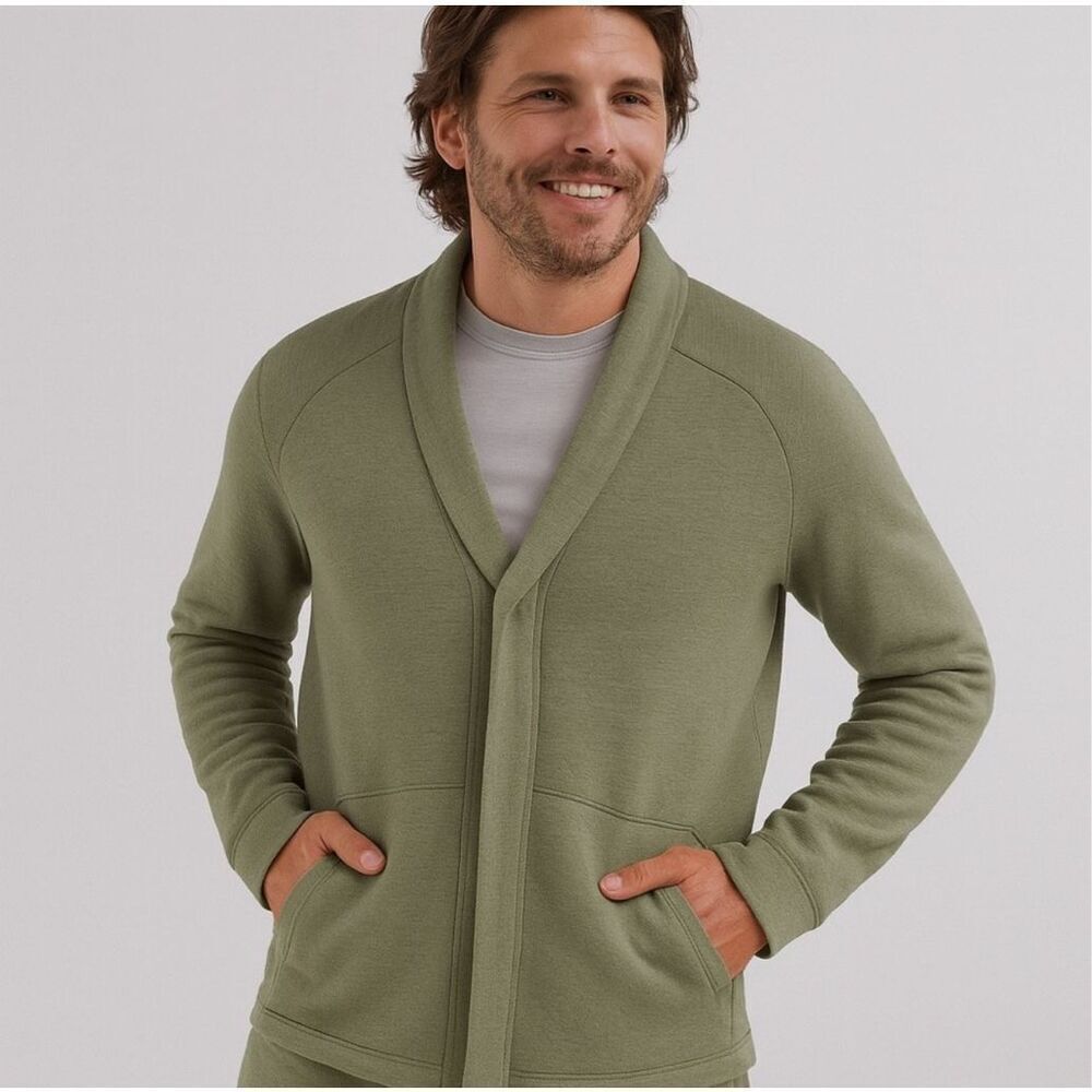 Lunya Lahgo Restore Double Faced Cardigan Sweater Men's Size L New